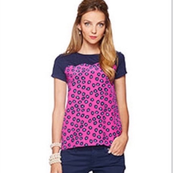 Lilly Pulitzer Tops - Lilly Pulitzer Emma Silk Front Scalloped Top